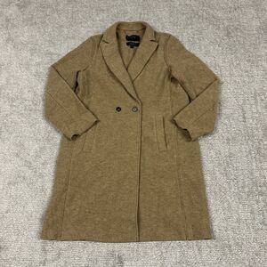 J Crew Daphne Topcoat Womens 16 Tall Italian Boiled Wool Heather Camel Long Coat